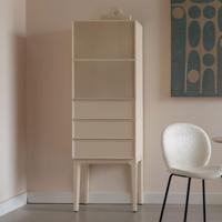 Zuiver Opbergkast 'June' Eikenhout en metaal, Met 1 deur en 3 laden - thumbnail