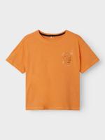 Name it zomer shirt jongens - oranje - boxy fit - Nkmpjayo - thumbnail