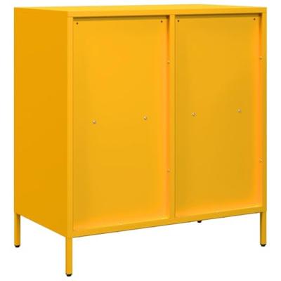 Dressoir 68x39x73,5 cm koudgewalst staal mosterdgeel