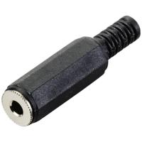 TRU COMPONENTS TC-10336020 Jackplug 3,5 mm Bus, recht Mono Zwart 1 stuk(s) - thumbnail