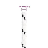 VidaXL Boottouw gevlochten 14 mmx100 m polyester wit - thumbnail