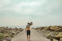 Street Surfing shark attack 36" zelfrijdend longboard koa black - thumbnail