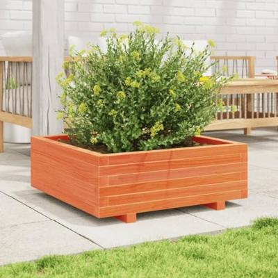 Plantenbak 70x70x26,5 cm massief grenenhout wasbruin Plantenbak 70x70x26,5 cm massief grenenhout wasbruin