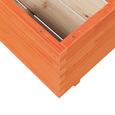 VidaXL Plantenbak 70x70x49,5 cm massief grenenhout wasbruin VidaXL Plantenbak 70x70x49,5 cm massief grenenhout wasbruin