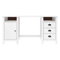 Bureau Hill 150x50x74 cm massief grenenhout wit - thumbnail