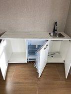 Kitchenette 180cm invl vaatwasser, wit opstelpoten RAI-885522 - thumbnail