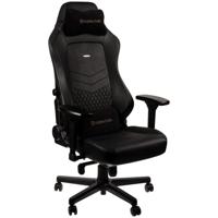 Noblechairs noblechairs HERO Echtleder Gaming Stuhl - schwarz/schwarz Gaming stoel Zwart - thumbnail