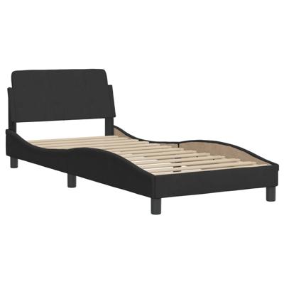 Bedframe zonder matras 100x200 cm fluweel zwart