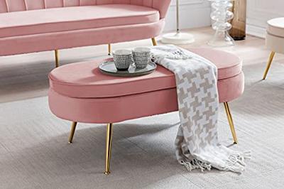 Artistiq Hocker 'Loulou' Velvet, kleur Roze