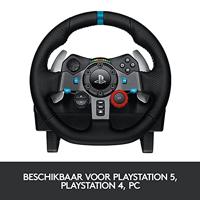 Logitech G G29 Stuurwiel + pedalen Playstation 3,PlayStation 4 Analoog USB 2.0 Zwart - thumbnail