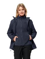 Jack wolfskin Moonrise 3 In 1 Jas Dames Night Blue S - thumbnail