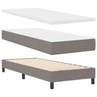 Boxspringbed met matras met matras Taupe 80 x 200 cm Stof - thumbnail