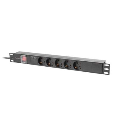 Lanberg PDU-05F-0200-BK energiedistributie 5 AC-uitgang(en) 1U Zwart Lanberg PDU-05F-0200-BK energiedistributie 5 AC-uitgang(en) 1U Zwart