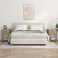 Bedside kasten 2 pcs Sonoma eiken 42 x 41 x 56 cm Bewerkt hout - thumbnail