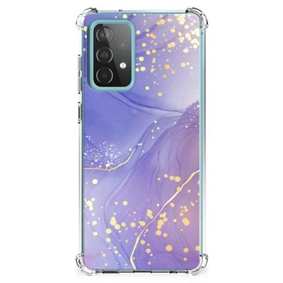 Back Cover voor Samsung Galaxy A52 4G/5G Watercolor Paars Back Cover voor Samsung Galaxy A52 4G/5G Watercolor Paars
