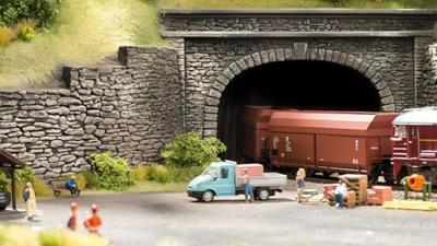 NOCH 58062 H0 Tunnelportaal 2-sporig Hardschuim model - thumbnail