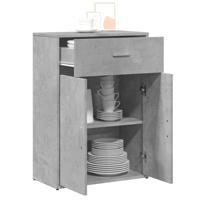 Dressoir 60x30x84 cm bewerkt hout betongrijs - thumbnail