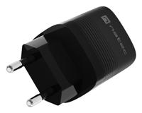 NATEC RIBERA GAN LADER 1X USB-A + 1X USB-C 30W ZWART - thumbnail