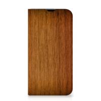 iPhone 13 Pro Book | Wallet Case | Donker Hout - thumbnail