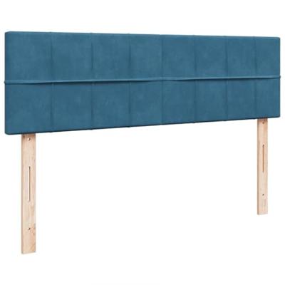 Ottoman bed met matras en LED's 140x190cm fluweel donkerblauw
