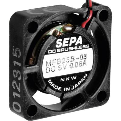 SEPA MFB25B12 Axiaalventilator 12 V/DC 23 l/min (l x b x h) 25 x 25 x 6.5 mm SEPA MFB25B12 Axiaalventilator 12 V/DC 23 l/min (l x b x h) 25 x 25 x 6.5 mm