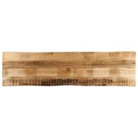 Tafelblad met natuurlijke rand 180x40x2,5 cm massief mangohout - thumbnail