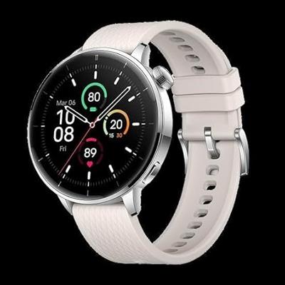 OnePlus Watch 3 43mm 3,35 cm (1.32") AMOLED Digitaal 466 x 466 Pixels Touchscreen Zilver, Titanium Wifi GPS