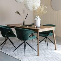 Zuiver Uitschuifbare Eettafel 'Glimps' Notenhout, 180-240 x 90cm, kleur Bruin - thumbnail