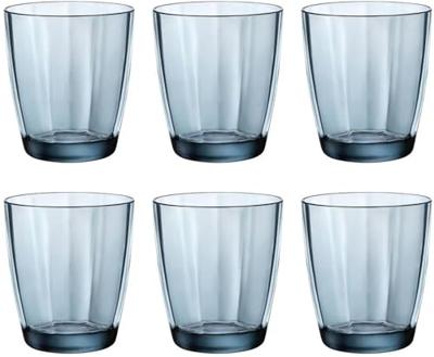 Bormioli Rocco Waterglazen Pulsar - Blauw - 300 ml - 6 stuks Bormioli Rocco Waterglazen Pulsar - Blauw - 300 ml - 6 stuks