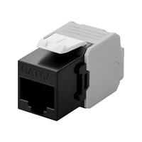 Goobay Goobay 90692 Keystone Modul RJ45 Kupplung CAT6 A Verbinder RJ 45 Stecker Schwarz RJ45-inbouwmodule Keystone CAT 6A 1 stuk(s) - thumbnail