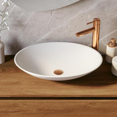 Brauer Vortex Waskom - Ovaal - 58 cm - Fine Stone - Mat - Wit