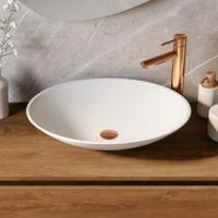 Brauer Vortex Waskom - Ovaal - 58 cm - Fine Stone - Mat - Wit - thumbnail