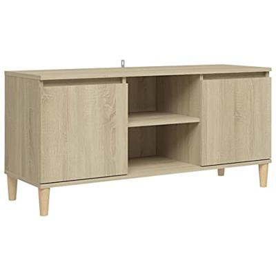 Tv-meubel met houten poten 103,5x35x50 cm sonoma eikenkleurig