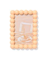 HEMA Fotolijst 10x15cm perzik hout bolletjes (perzik) - thumbnail