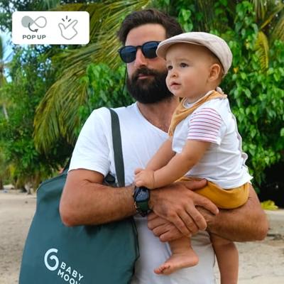Anti-UV UPF50+ tent met muggenet Babymoov groen - thumbnail