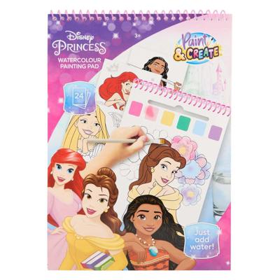 Canenco Disney princess water verfset boek - incl kwast
