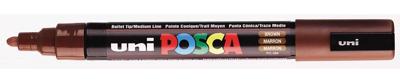 Uni-Posca Posca marker, afm pc-5m, lijndikte 2,5 mm, medium, bruin, 1 stuk