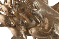 Decoratieve figuren Home ESPRIT Zwart Gouden Nijlpaard 33 x 21,5 x 45 cm - thumbnail