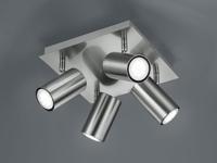 Trio Moderne plafondspotSeries 8024 4-lichts nikkel mat - 802430407 - thumbnail