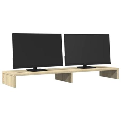 VidaXL Monitorstandaard 100x27x10 cm bewerkt hout sonoma eikenkleurig VidaXL Monitorstandaard 100x27x10 cm bewerkt hout sonoma eikenkleurig