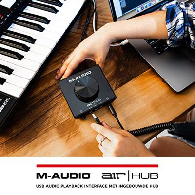 M-AUDIO AIR|Hub USB 2.0 Type-C Zwart M-AUDIO AIR|Hub USB 2.0 Type-C Zwart