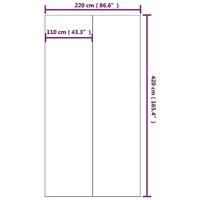 VidaXL Zwembadgrondzeil 420x220 cm polyester geotextiel lichtgrijs - thumbnail