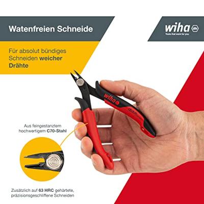 Wiha Z 40 1 03 128mm 26813 Elektronica en fijnmechanica Zijkniptang Zonder facet 128 mm - thumbnail