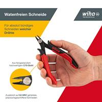 Wiha Zijkniptang Electronic smalle, spitse kop en draadklemveer zonder facet | 126mm/5" - 26813 - 26813 - thumbnail