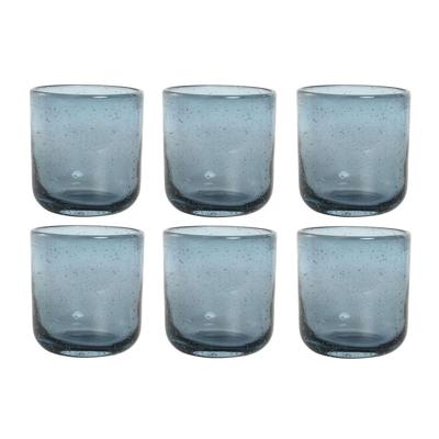 Glazenset Home ESPRIT Blauw Kristal 320 ml (6 Stuks)