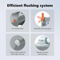 VidaXL Camping toilet grijs en wit 41,5 x 36,5 x 37,5 cm polyetheen - thumbnail