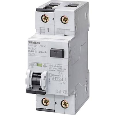 Siemens 5SU13546KK16 Aardlekschakelaar/zekeringautomaat 2-polig 16 A 0.03 A 230 V Siemens 5SU13546KK16 Aardlekschakelaar/zekeringautomaat 2-polig 16 A 0.03 A 230 V