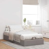 Bedframe zonder matras 80x200 cm stof taupe - thumbnail