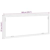 Badkamerspiegel met LED 100x8,5x37cm bewerkt hout gerookt eiken - thumbnail