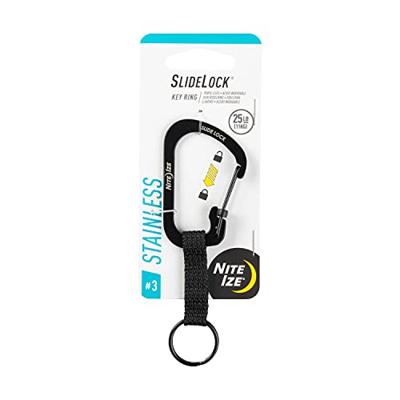 NITE Ize NI-CSLW3-01-R6 Keyring Gr.3 Sleutelkarabijn Zwart 1 stuk(s)